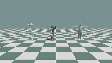 BVH, FBX, and SMPL-X motion playing together